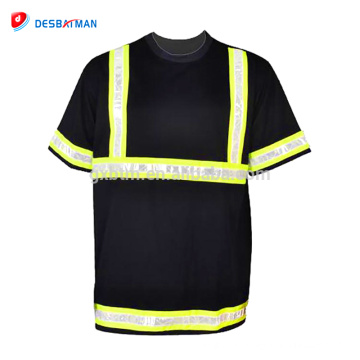 bon marché 100% polyester respirant polo t-shirt fluorescent t chemise de sécurité de vêtements de travail à manches courtes